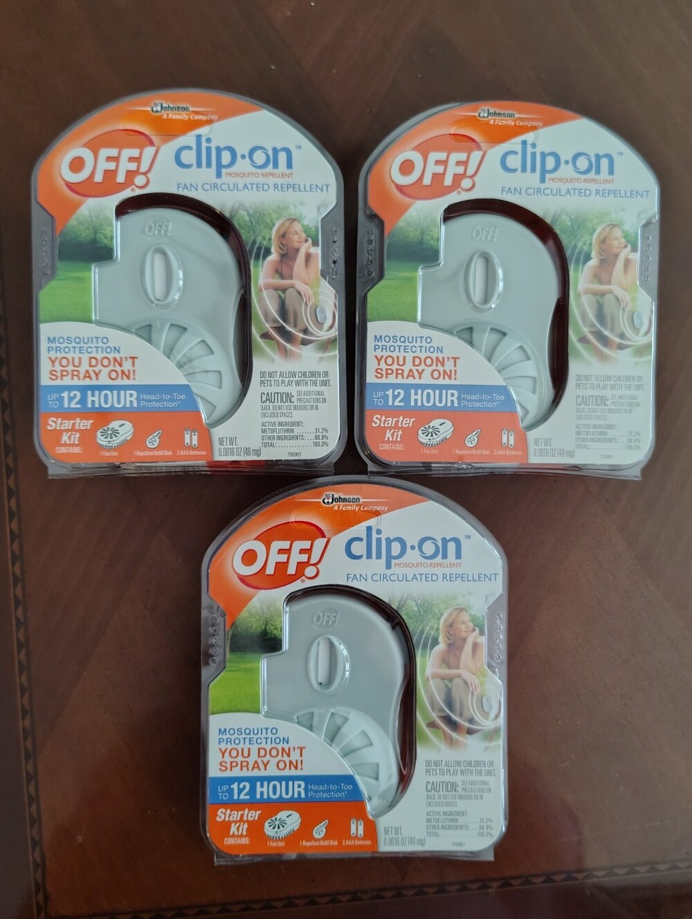 3 New "OFF Clip On Mosquito Protection"